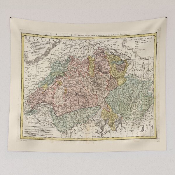 Item preview, Helvetia Tredecim Statibus Liberis (Switzerland Map 1751) designed and sold by allhistory.