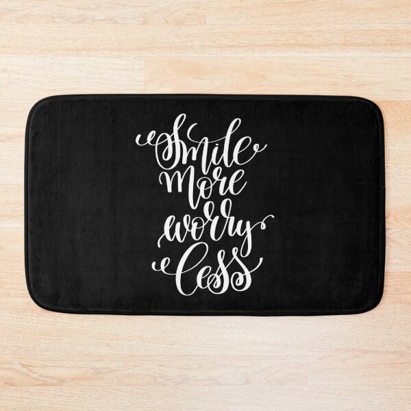Item preview, Smile More Worry Less Inspirational Quotes designed and sold by ProjectX23.