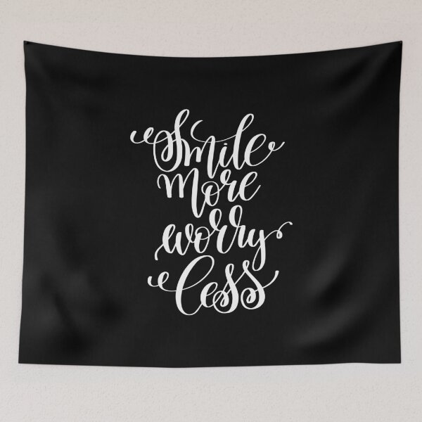 Item preview, Smile More Worry Less Inspirational Quotes designed and sold by ProjectX23.