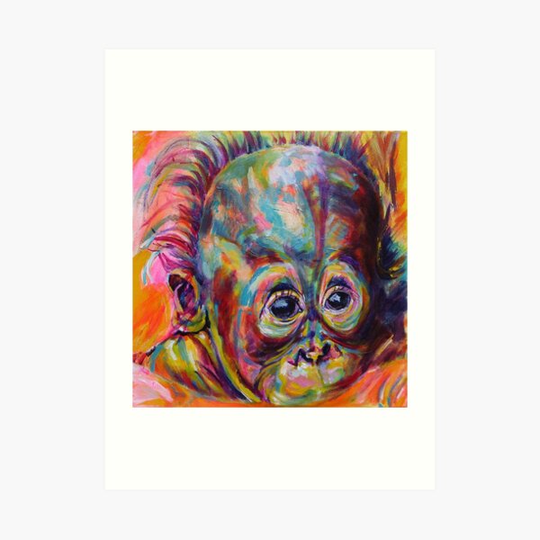 Baby Orangutan Art Print