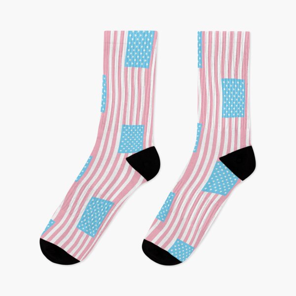 Item preview, TRANSGENDER USA FLAG (alt. angle) - PALE BLUE, WHITE AND PINK TRANSGENDER FLAG designed and sold by Clifford Hayes.
