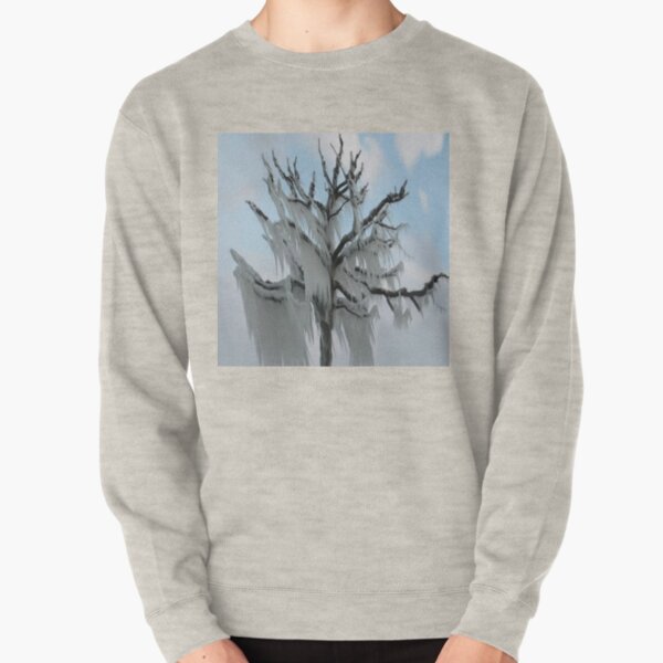 TREE COVERED IN ICE DURING A WINTER STORM-PILLOWS-TOTE BAG-TEE SHIRT- CARD- PICTURE ECT... Pullover Sweatshirt
