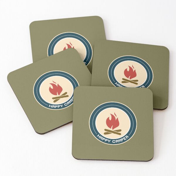 Item preview, Happy Camper Sticker designed and sold by HolidayShirts.
