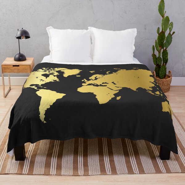 Item preview, Gold World Map designed and sold by MaddiLoppnow.