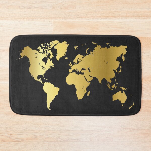 Item preview, Gold World Map designed and sold by MaddiLoppnow.