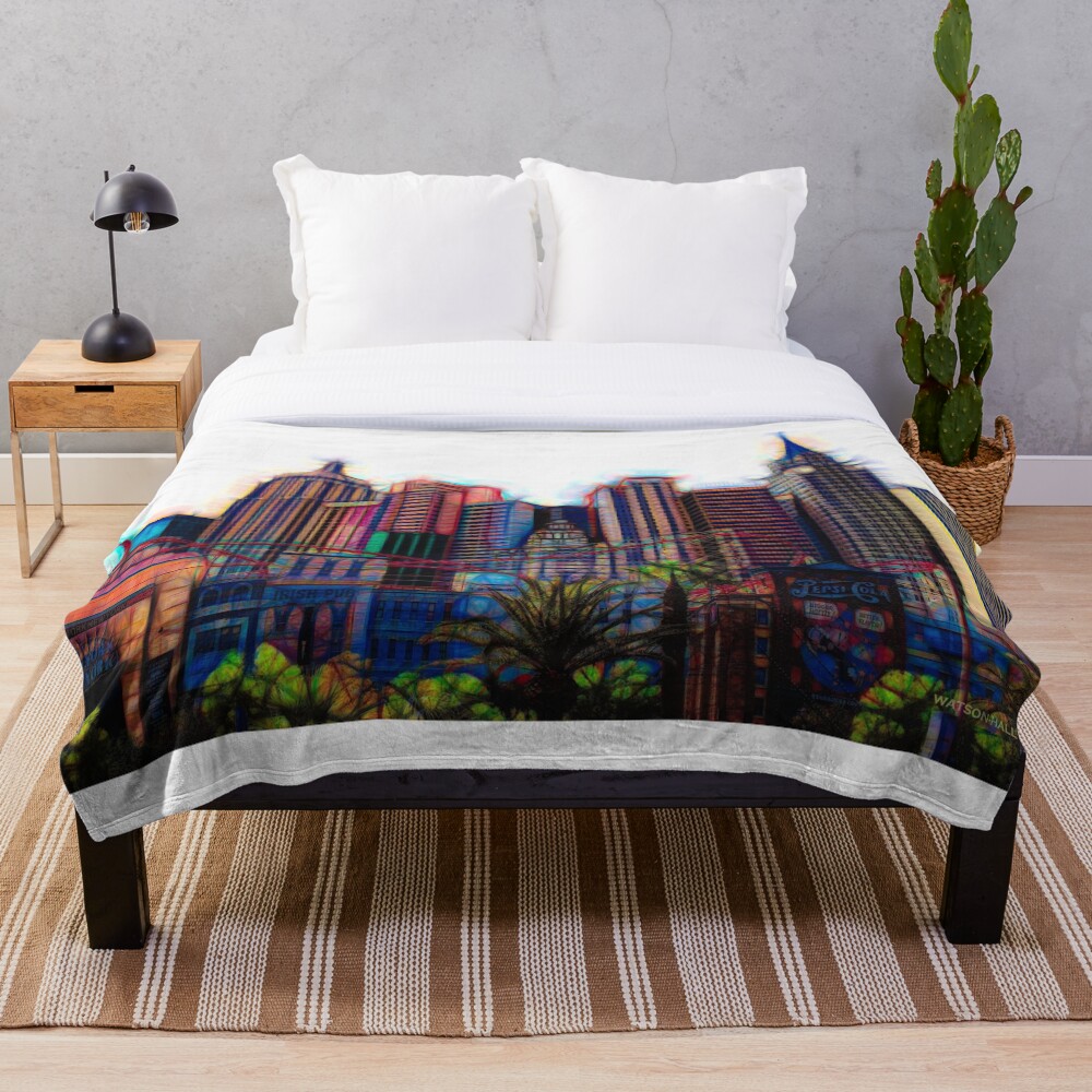 "Las Vegas Strip" Throw Blanket by marlenewatson Redbubble