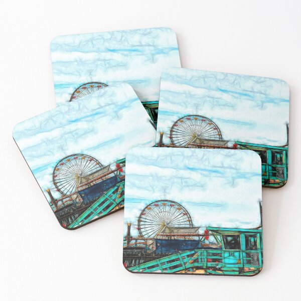 Item preview, Lifeguard Hut - Santa Monica Beach designed and sold by Marlene Watson-Hall.
