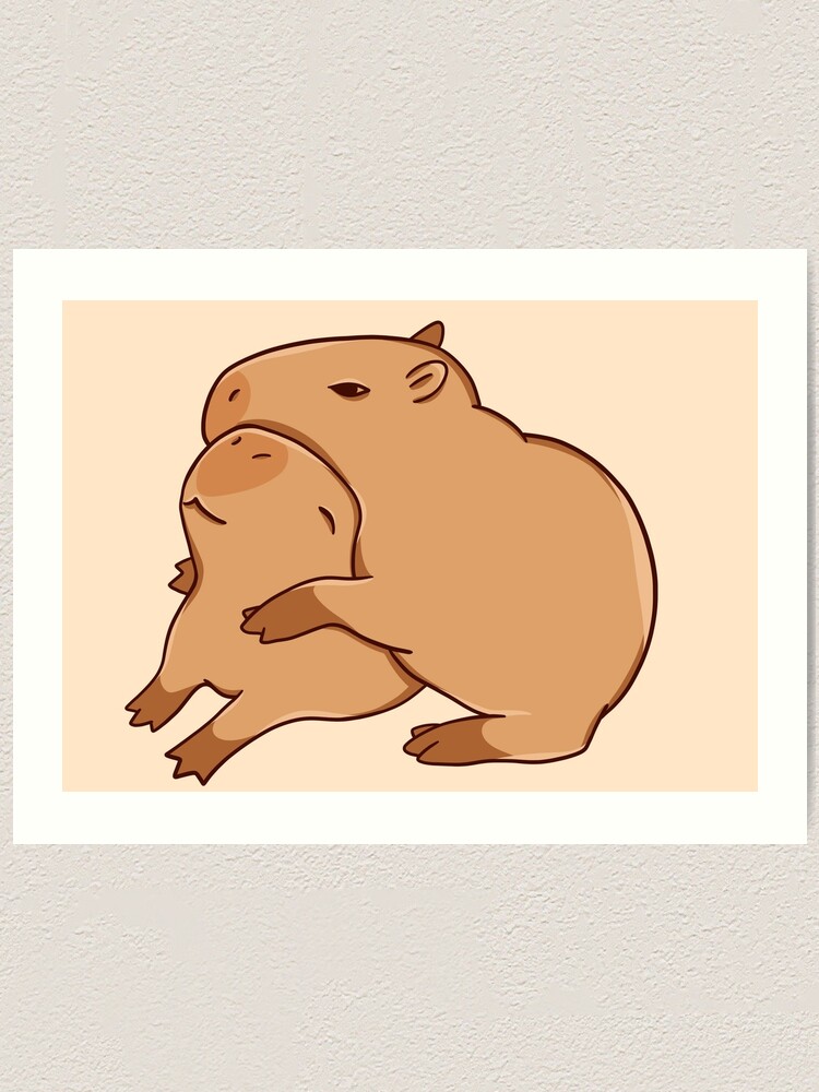 Capybara with a leaf, eat your greens! Sticker for Sale by manydoodles