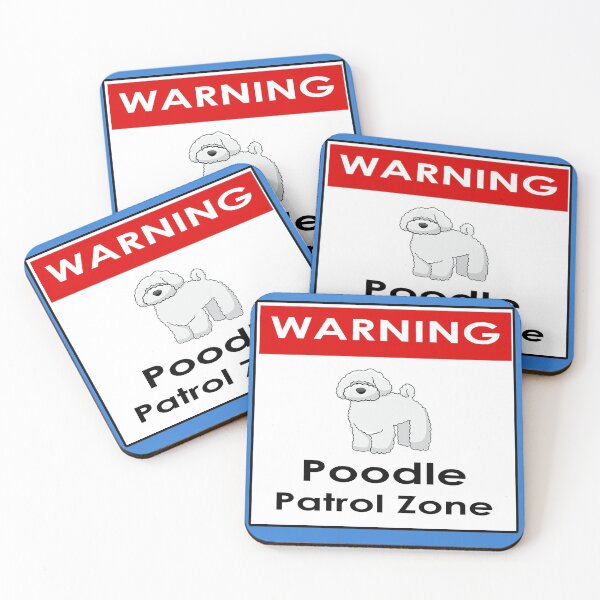 Item preview, Poodle Patrol Zone - Funny Dog Sticker designed and sold by deanworld.