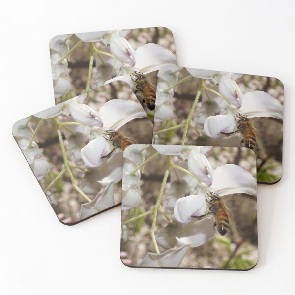 Item preview, bee in white flower designed and sold by BigAndRed.