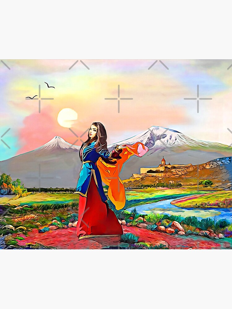 Thumbnail 3 of 3, Sticker, Colors of Armenia Հայաստանի գույները designed and sold by doniainart.
