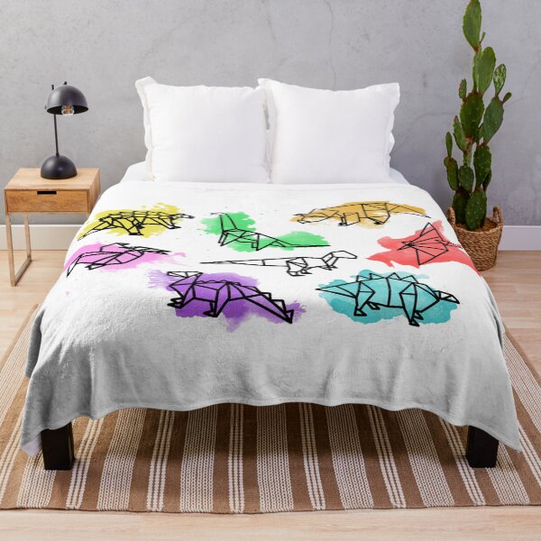 Item preview, Geometric Origami Watercolor Dinosaurs designed and sold by dreamdrawer15.