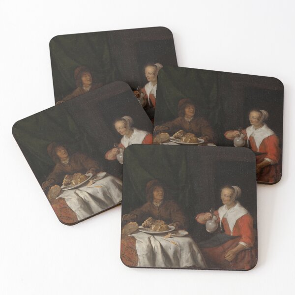 Item preview, Man en vrouw aan de maaltijd - Gabriël Metsu designed and sold by themasters.