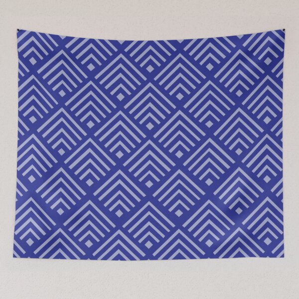 Item preview, Dark Blue Arrow Symmetrical Pattern designed and sold by WiccaFairy.