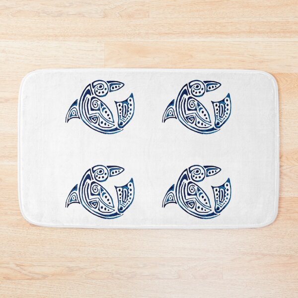 Item preview, Four blue dolphins, tattoo designed and sold by Zamen.