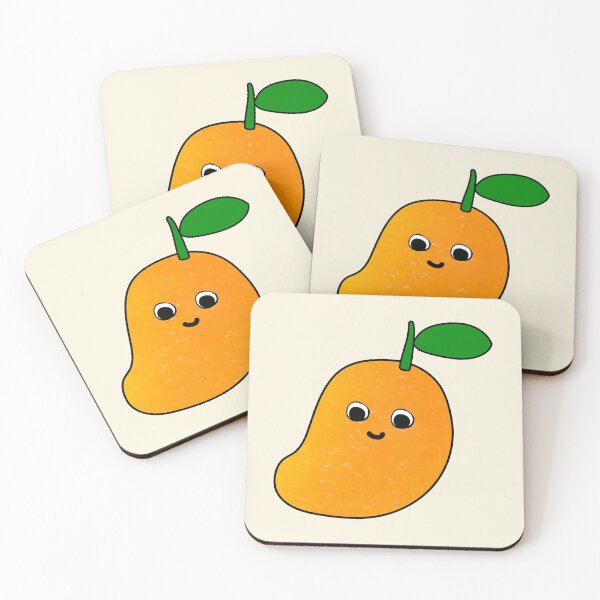Happy Mango Coasters (Set of 4)