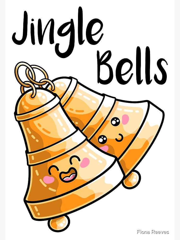 Kawaii Cute Christmas Jingle Bells Greeting Card for Sale by Fiona Reeves