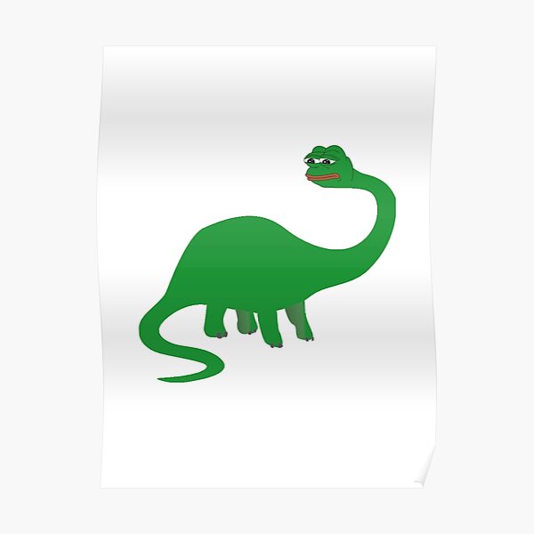 sad pepe dinosaur Poster