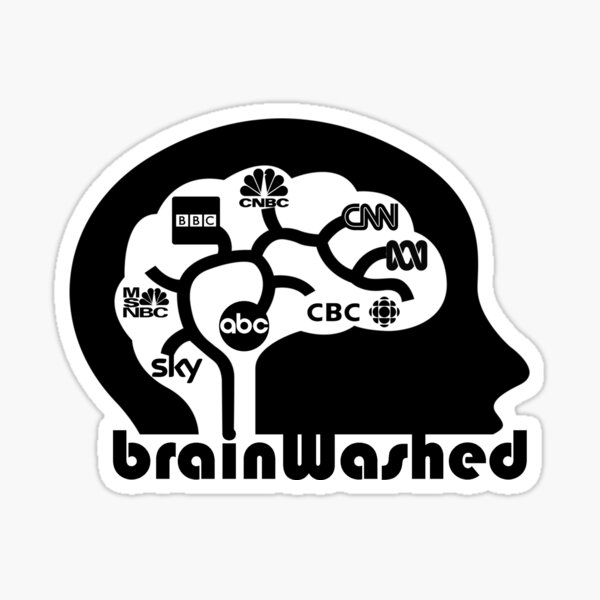 Fake News Brainwashed Sticker