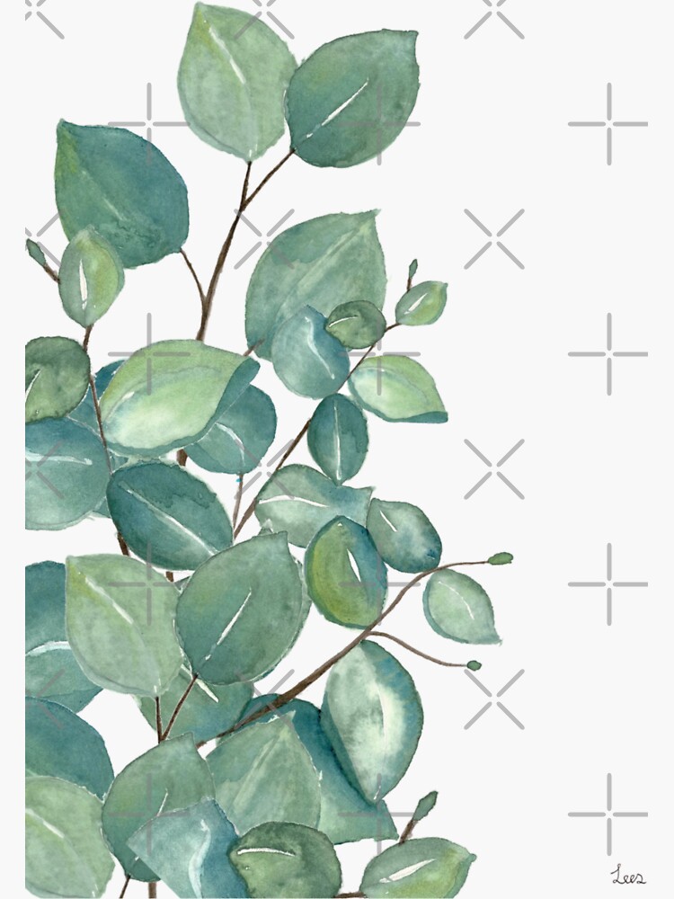 Thumbnail 3 of 3, Sticker, Eucalyptus Leaves designed and sold by Artbylees.