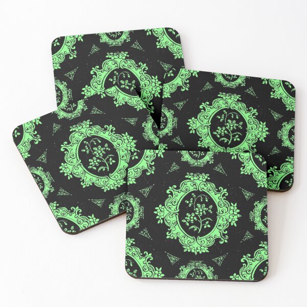 Item preview, Green vintage floral decoration pattern designed and sold by Carrie_Anne_Designs.