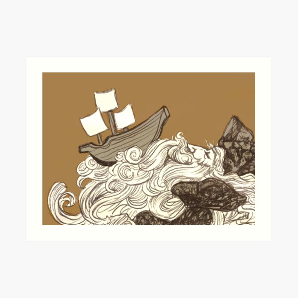 Ship on a Wave Art Print