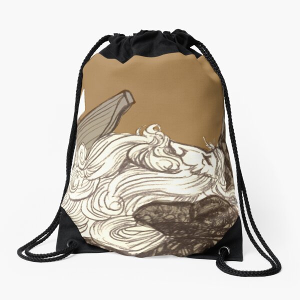 Ship on a Wave Drawstring Bag