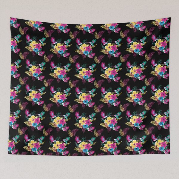 Item preview, Bright Tropical Hummingbirds Pattern designed and sold by PaulaBowles.