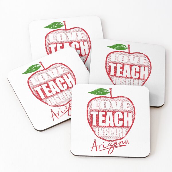 Item preview, Red for Ed Apple Arizona Teachers Distressed designed and sold by RiffXS.