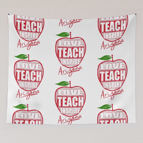 Item preview, Red for Ed Apple Arizona Teachers Distressed designed and sold by RiffXS.