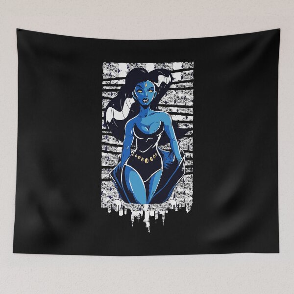 Item preview, Blue woman with skulls. designed and sold by emphatic.