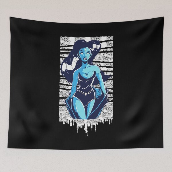 Item preview, Blue woman with skulls. designed and sold by emphatic.