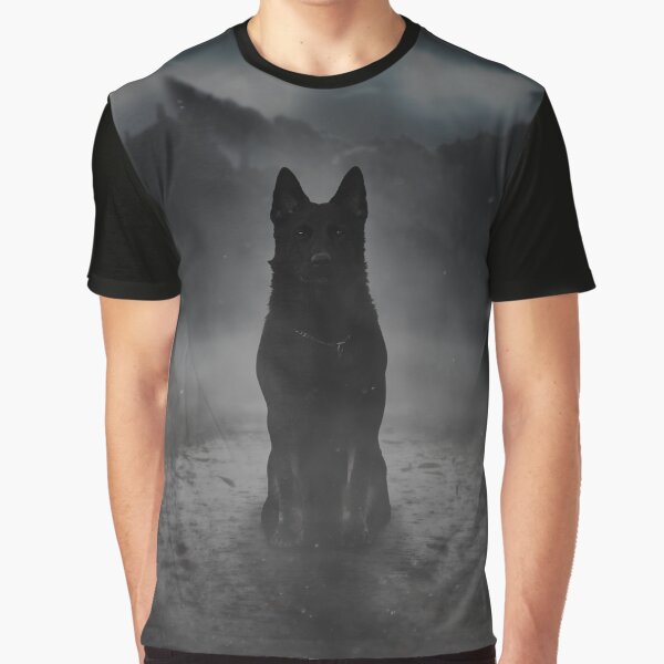 Artikel-Vorschau von Schwarzer Schäferhund im Nebel, designt und verkauft von Destroyed-Pixel.