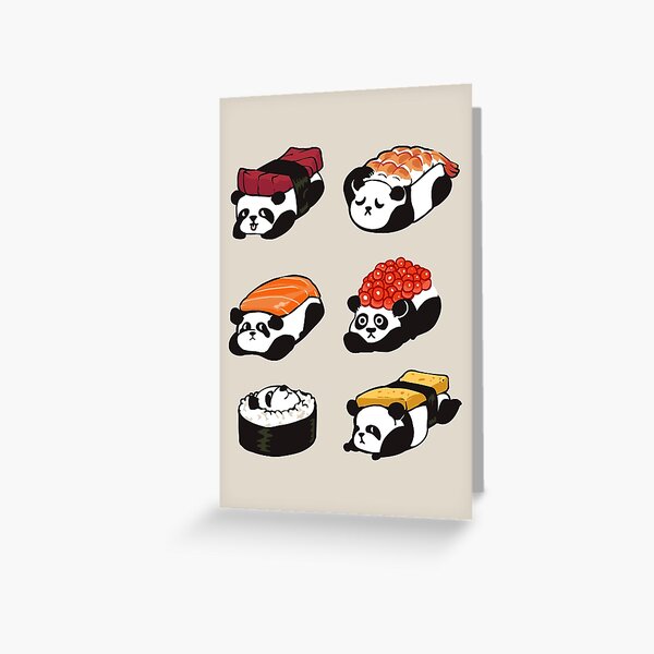 SUSHI PANDA Greeting Card