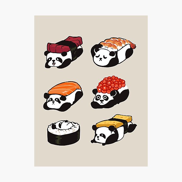 Item preview, panda de sushi designed and sold by Huebucket.