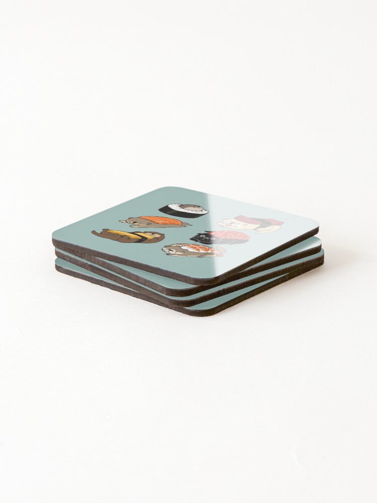 Alternate view of Sushi Otter Coasters (Set of 4)