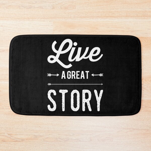 Item preview, Motivational Inspirational and Positive quote - live a great story typography text art by Word Fandom - wordfandom designed and sold by Kerry Pritchard.
