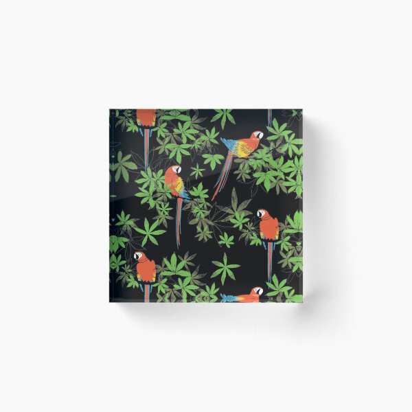 Item preview, Tropical Parrot Dark Pattern designed and sold by PaulaBowles.