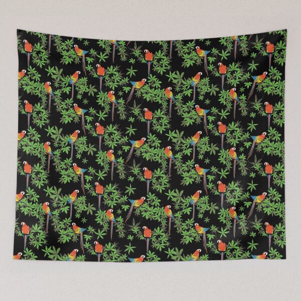 Item preview, Tropical Parrot Dark Pattern designed and sold by PaulaBowles.