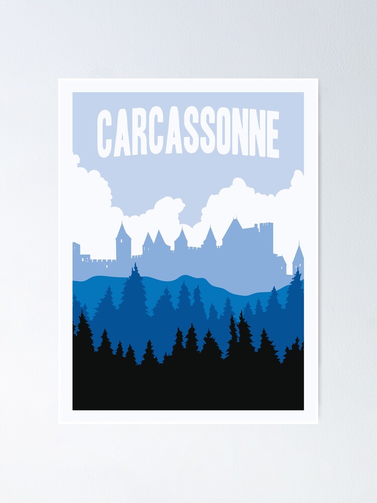 Alternate view of Carcassonne Board Game- Minimalist Travel Poster Style - Gaming Art Poster
