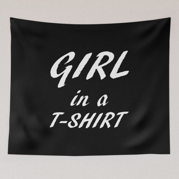 Item preview, Girl in a T-Shirt - White designed and sold by saechla.