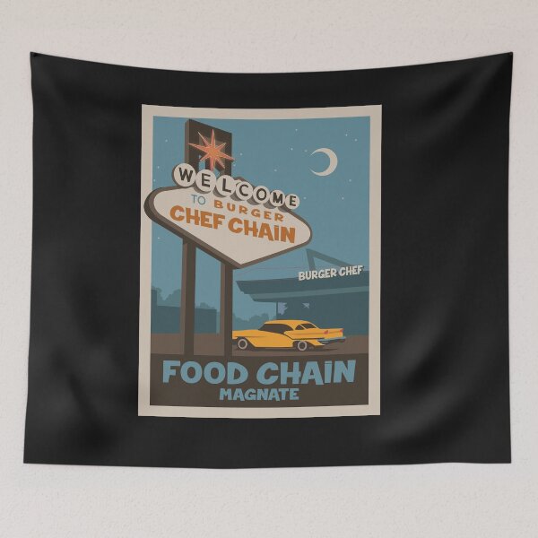 Item preview, Food Chain Magnate Board Game- Minimalist Travel Poster Style - Gaming Art designed and sold by MeepleDesign.