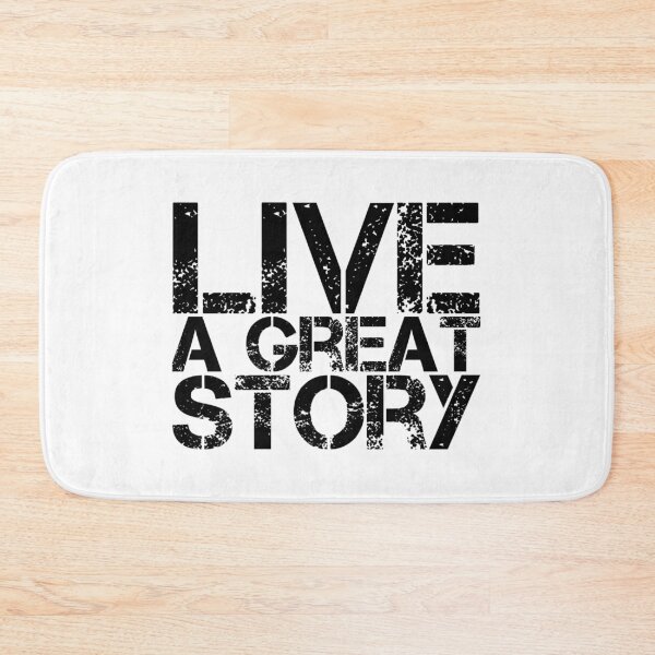 Artikelvorschau, Motivational Inspirational and Positive quote - live a great story typography text art by Word Fandom - wordfandom entworfen und verkauft von Kerry Pritchard.