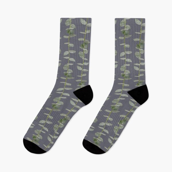 Item preview, Eucalyptus Patterns with Dusty Purple Background Realistic Botanic Patterns Organic & Striped Patterns designed and sold by TurningMoss.