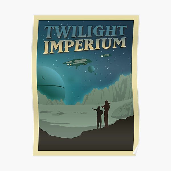 Twilight Imperium Board Game- Minimalist Travel Poster Style - Gaming Art Poster