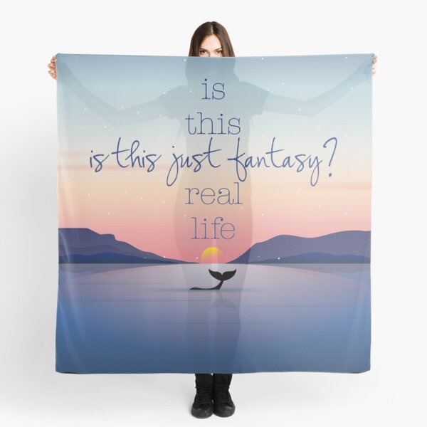 Queen Scarf Scarf women. Music lyrics scarf with 'Bohemian Rhapsody' print