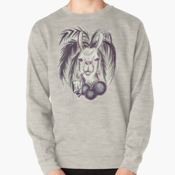Palm Tree Llama Pullover Sweatshirt
