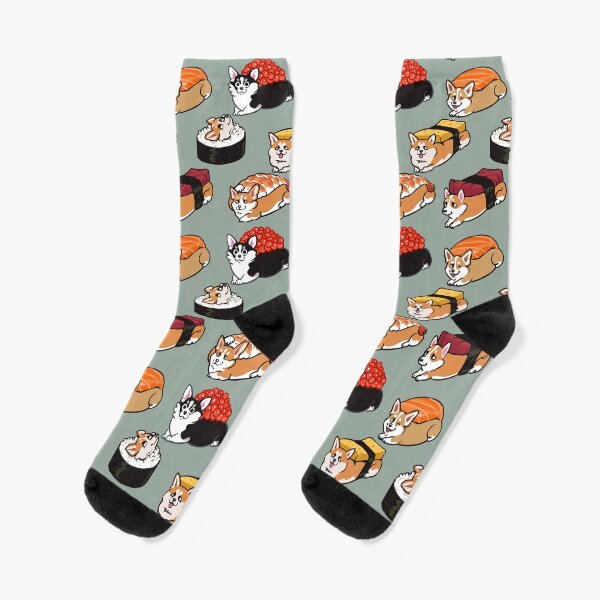Sushi Corgi Socks