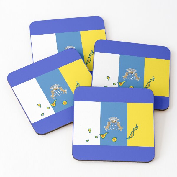 Item preview, Canary Islands Map on Flag of the Canary Islands designed and sold by Havocgirl.