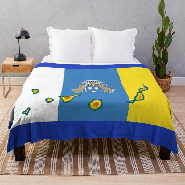 Item preview, Canary Islands Map on Flag of the Canary Islands designed and sold by Havocgirl.